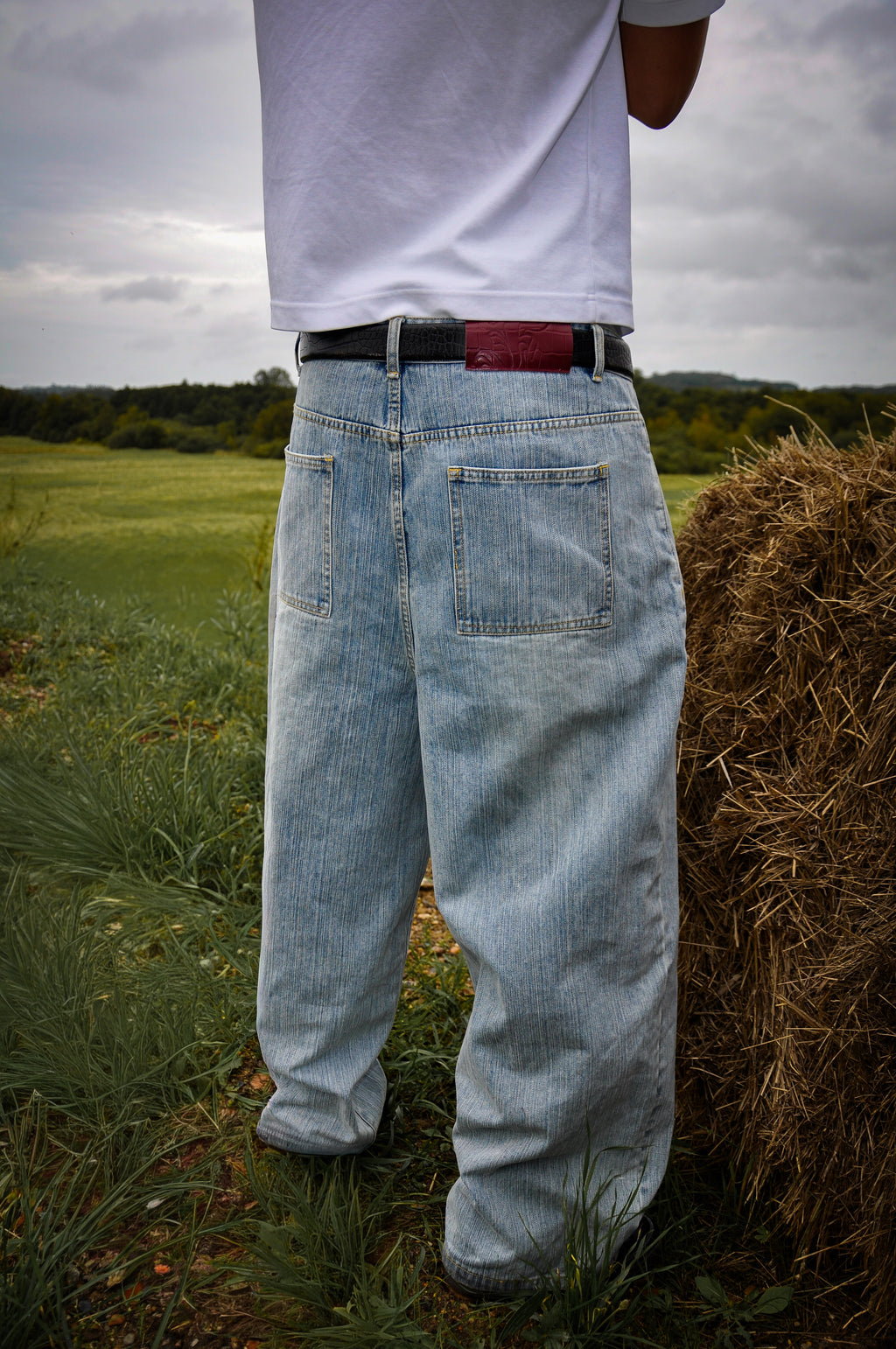 Slub Denim Jeans
