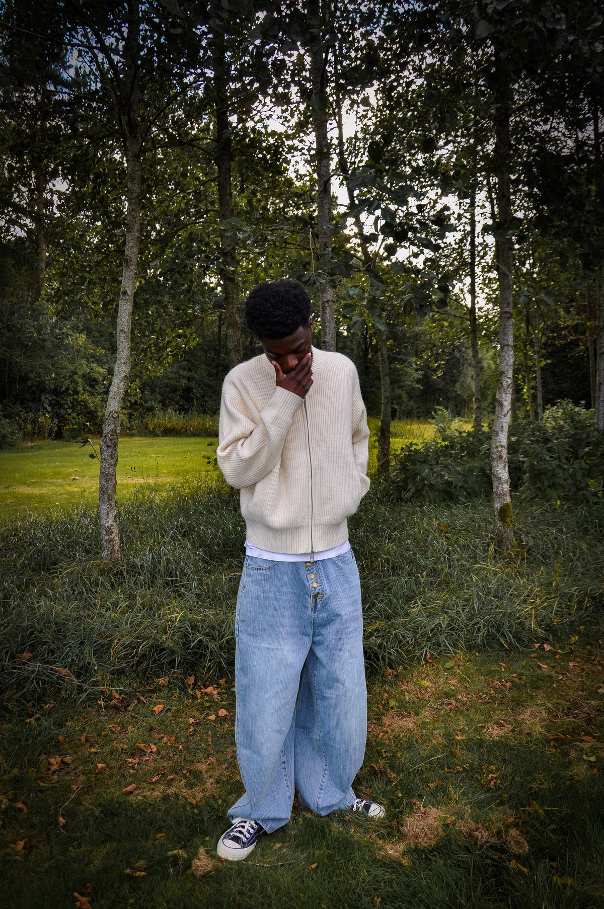 Slub Denim Jeans