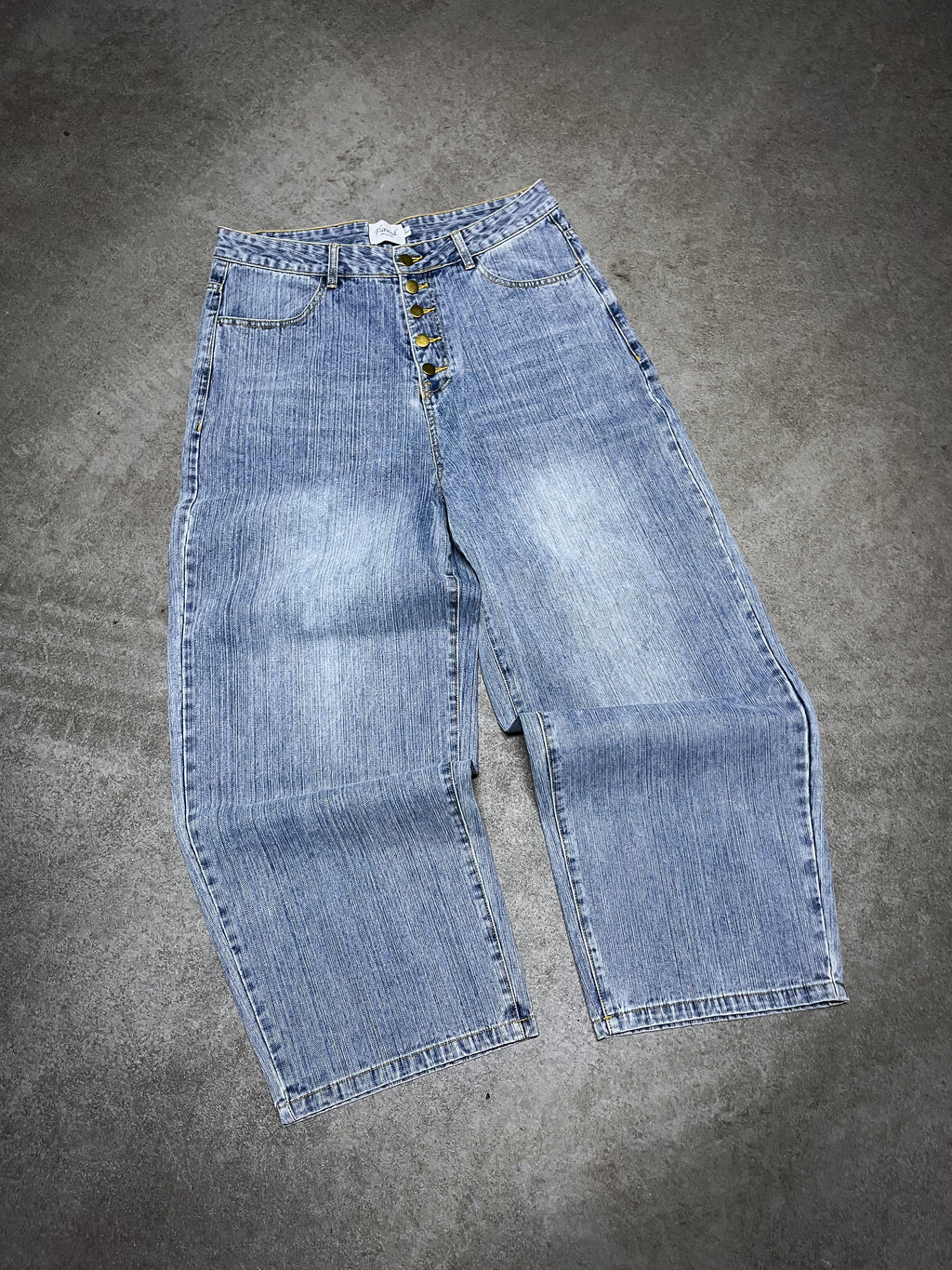 Slub Denim Jeans