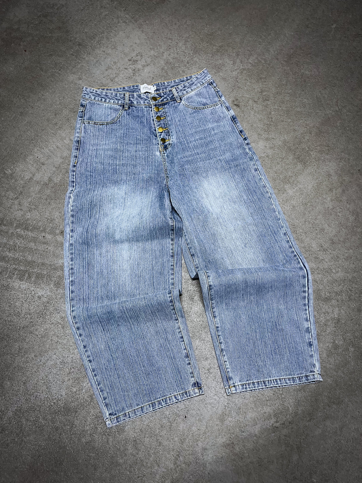Slub Denim Jeans