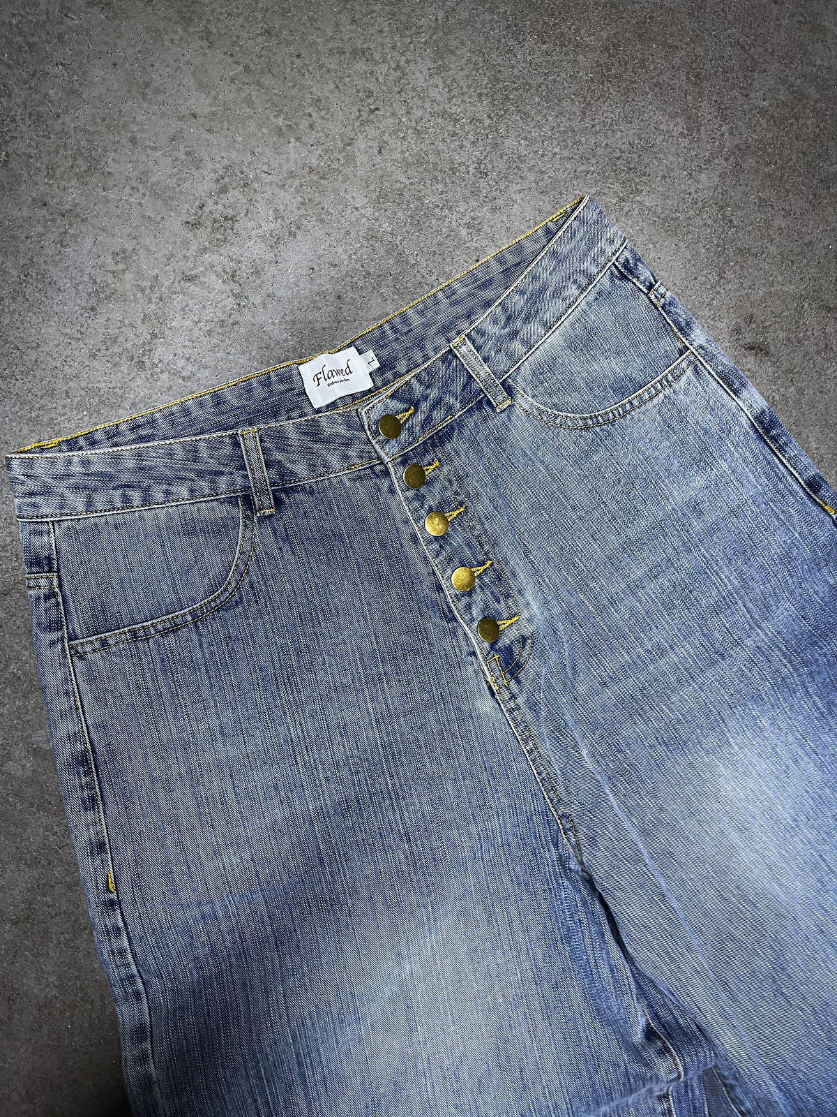 Slub Denim Jeans