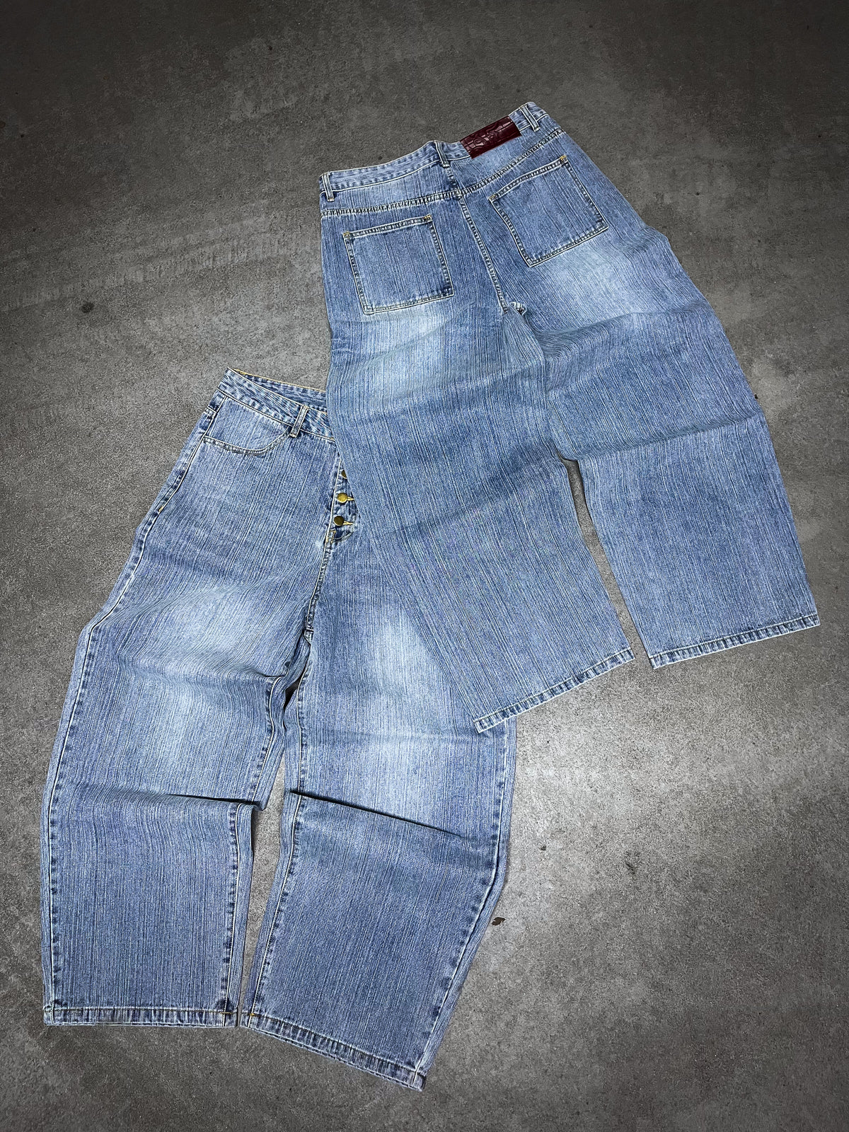 Slub Denim Jeans