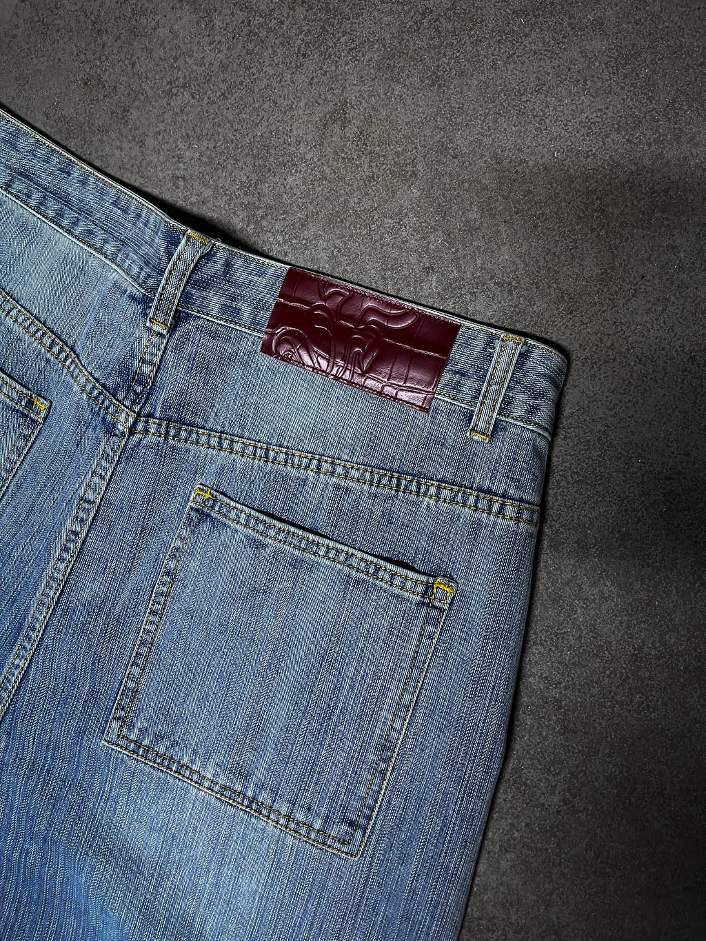 Slub Denim Jeans